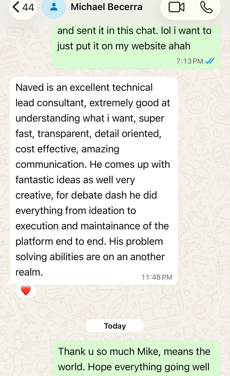 Michael Becerra testimonial about DebateDash